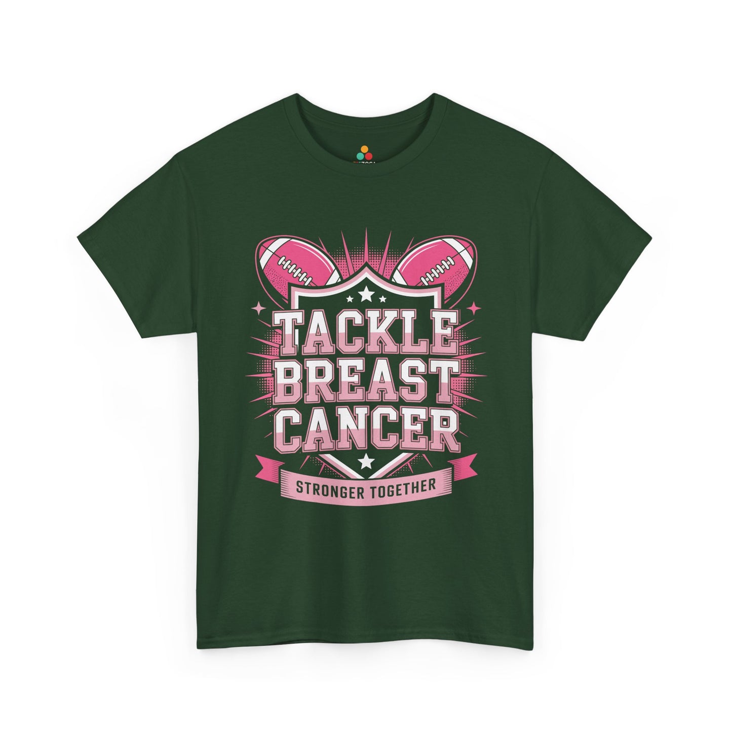 Tackle Breast Cancer Stronger Together Unisex T-shirt | TEEZOCA 
