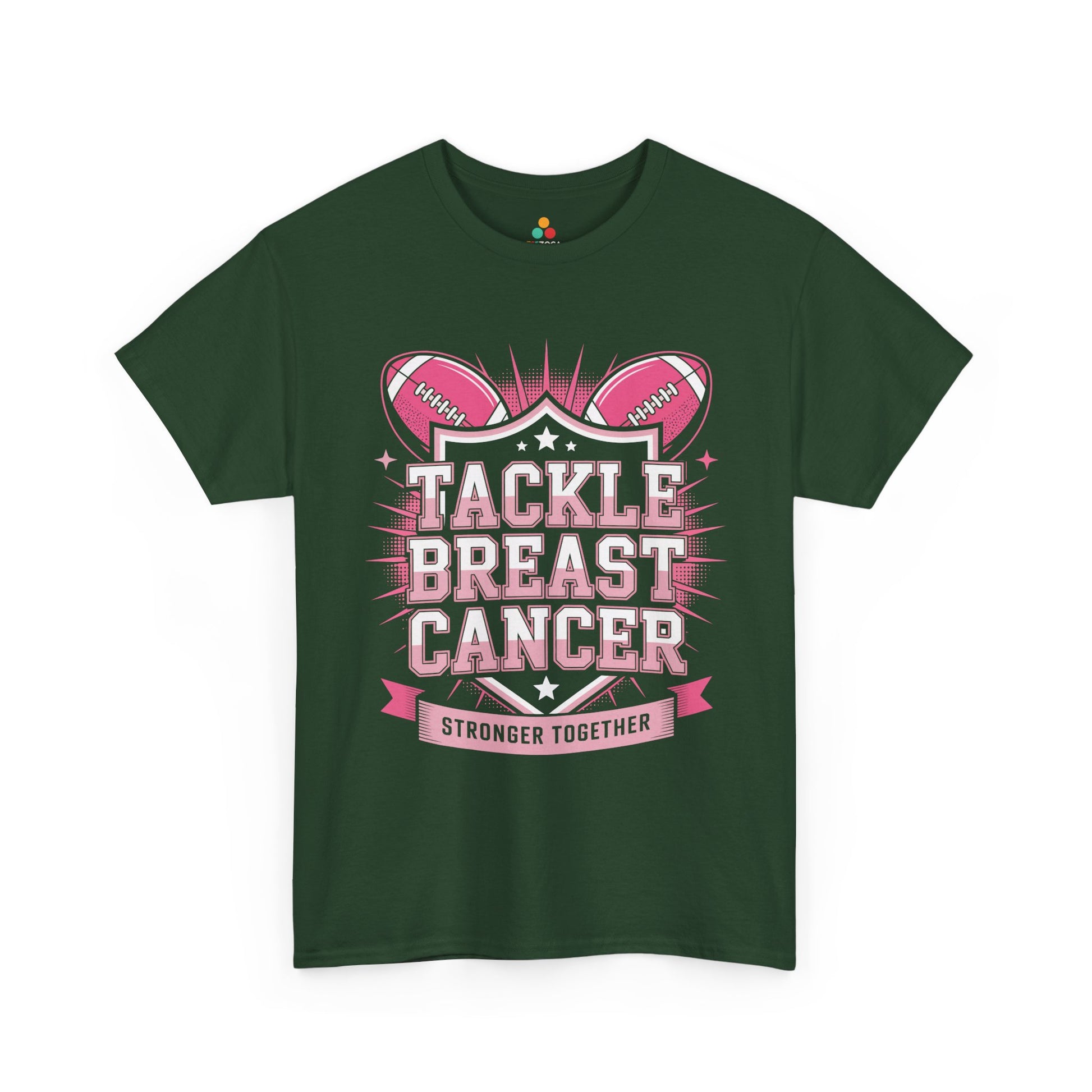 Tackle Breast Cancer Stronger Together Unisex T-shirt | TEEZOCA 