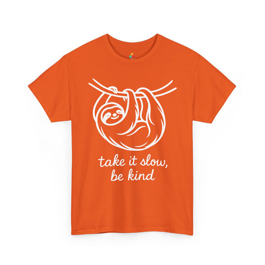 Take It Slow Be Kind Unity Day Anti-Bullying Awareness Unisex T-shirt | TEEZOCA take it slow be kind sloth Unity Day Unisex T-shirt design