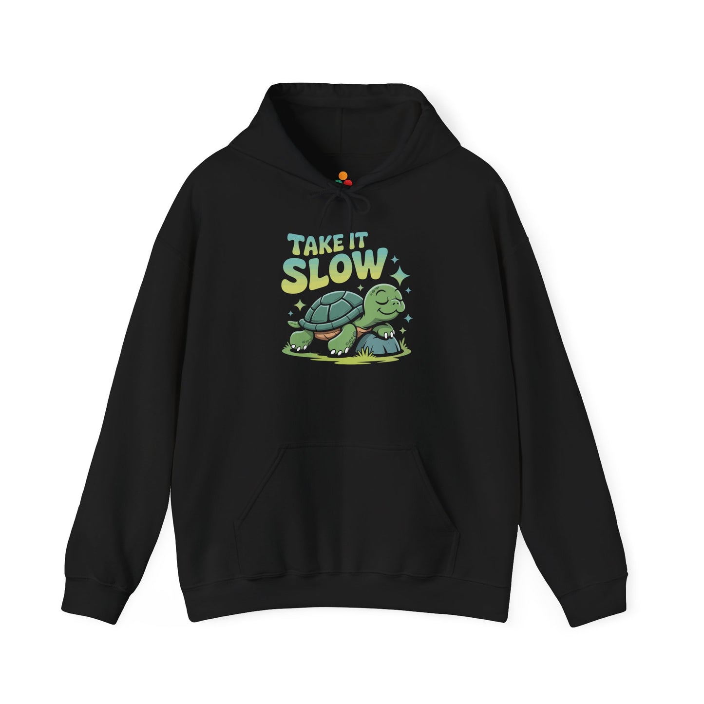 Take It Slow Turtle Illustration Unisex Heavy Blend Hoodie | TEEZOCA 
