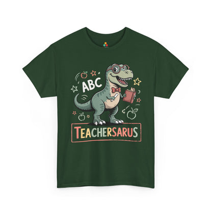 TeacherSaurus — Cute Dino Teacher ABC Back-to-School T-Shirt | TEEZOCA back to school Teachersaurus Unisex T-shirt