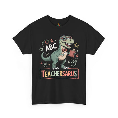 TeacherSaurus — Cute Dino Teacher ABC Back-to-School T-Shirt | TEEZOCA funny Teachersaurus classroom dinosaur Unisex T-shirt