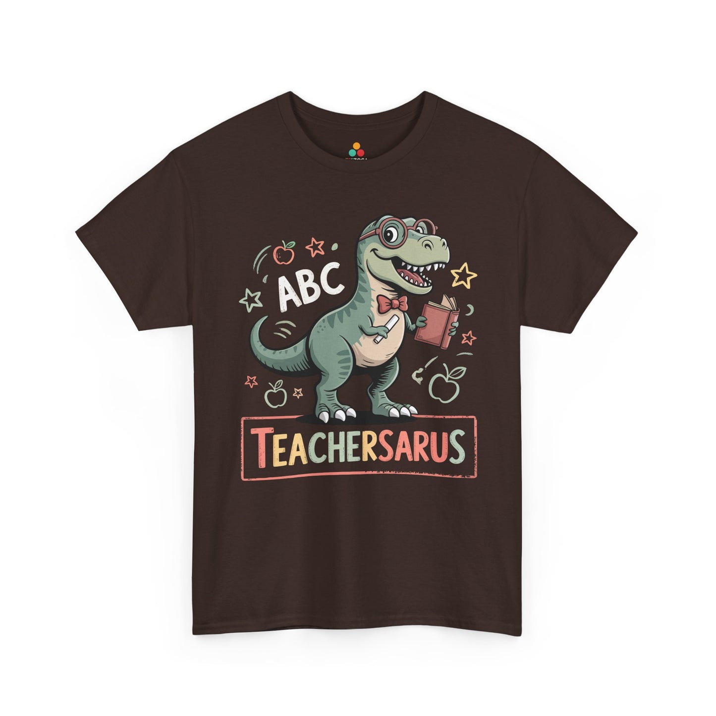 TeacherSaurus — Cute Dino Teacher ABC Back-to-School T-Shirt | TEEZOCA teacher pun Teachersaurus design Unisex T-shirt