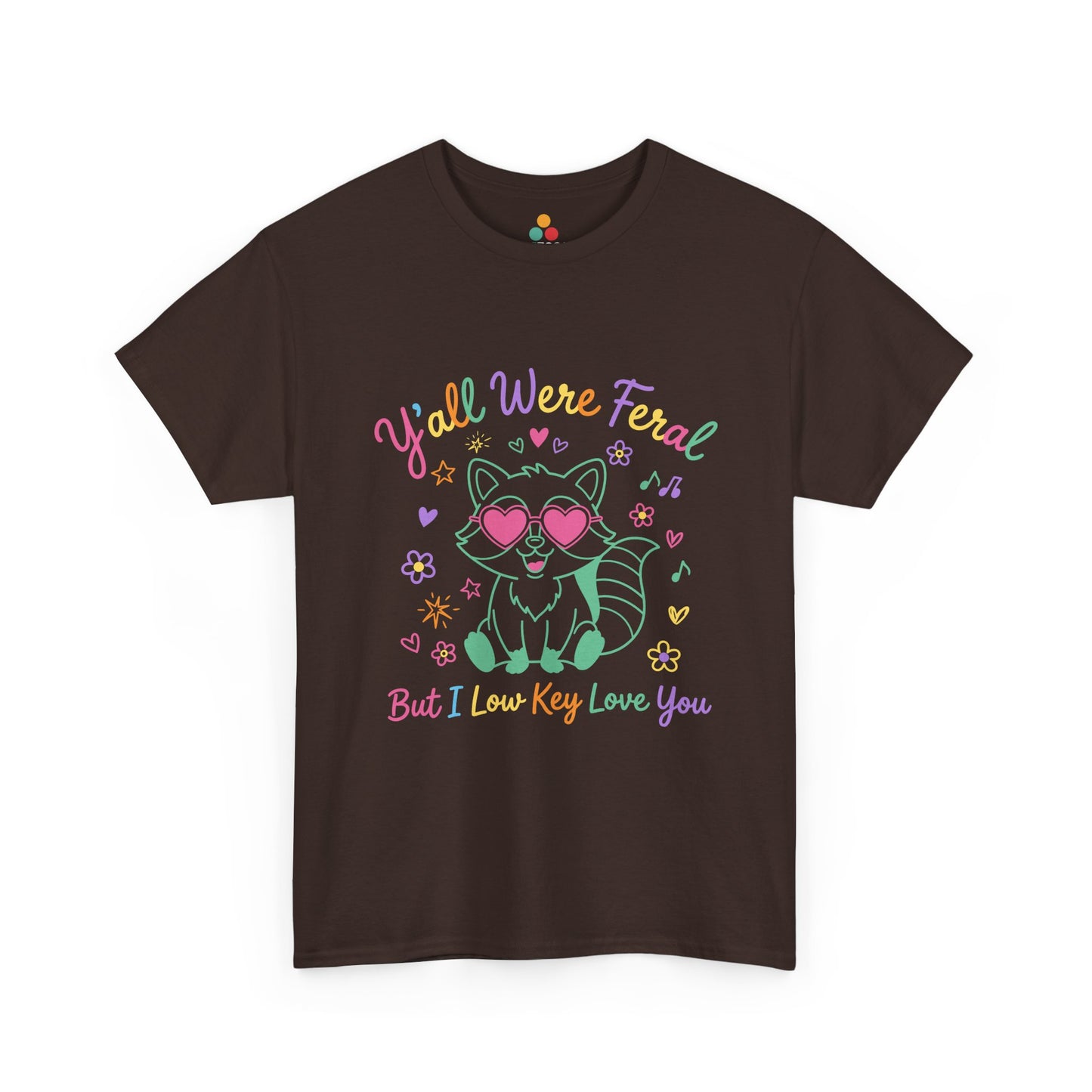 Teacher appreciation gifts from students design by TEEZOCA with a raccoon graphic and Y’all Were Feral quote.
