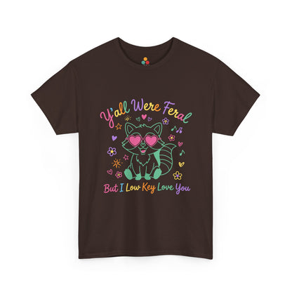 Teacher appreciation gifts from students design by TEEZOCA with a raccoon graphic and Y’all Were Feral quote.
