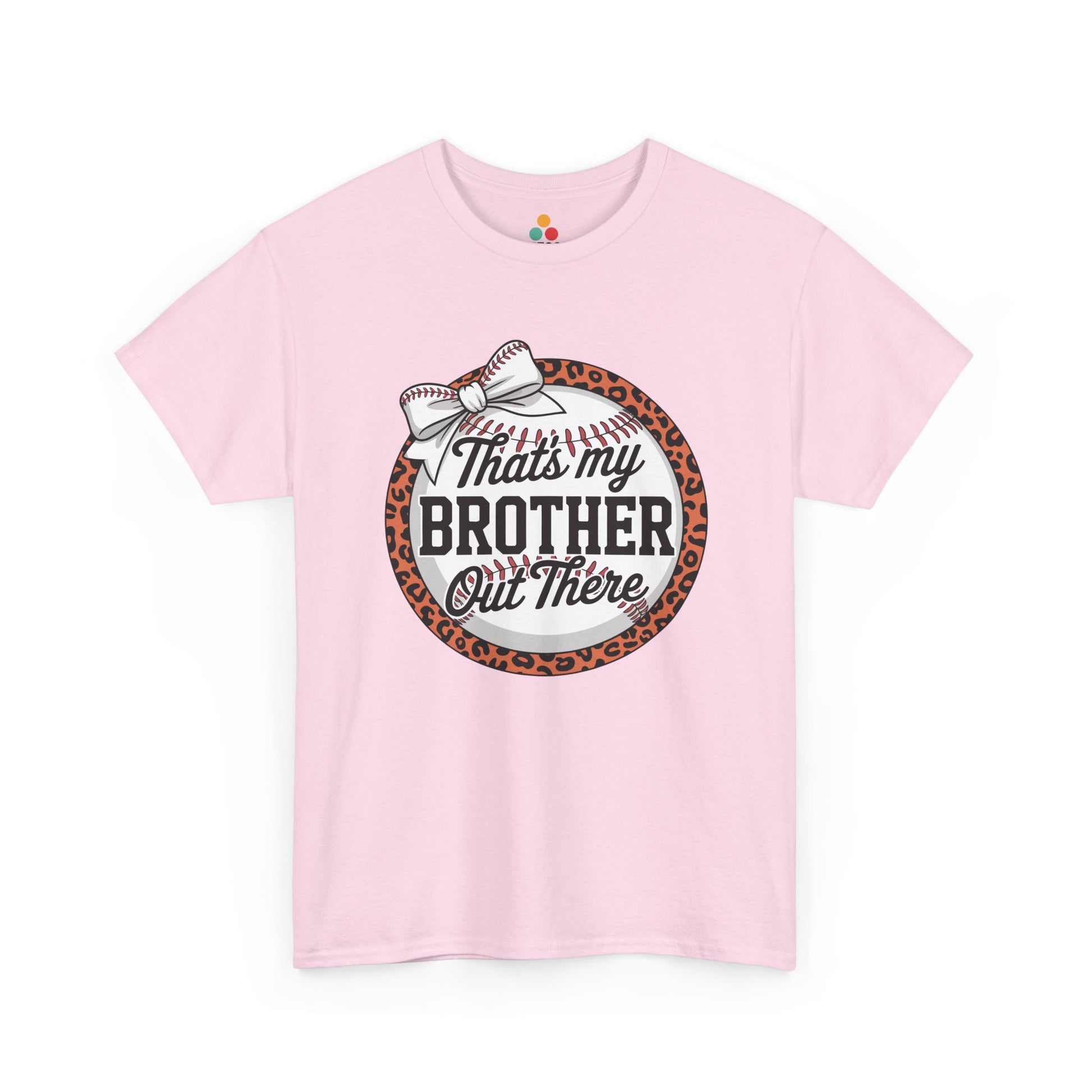 That's My Brother Out There Baseball T-Shirt – Leopard Print Sister Gift | TEEZOCA 