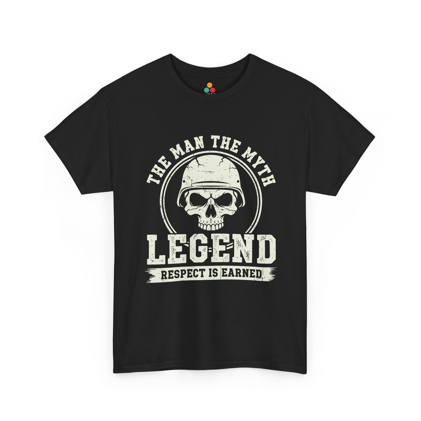 The Man The Myth Legend Black T-Shirt – Respect Is Earned Biker Gift | TEEZOCA 