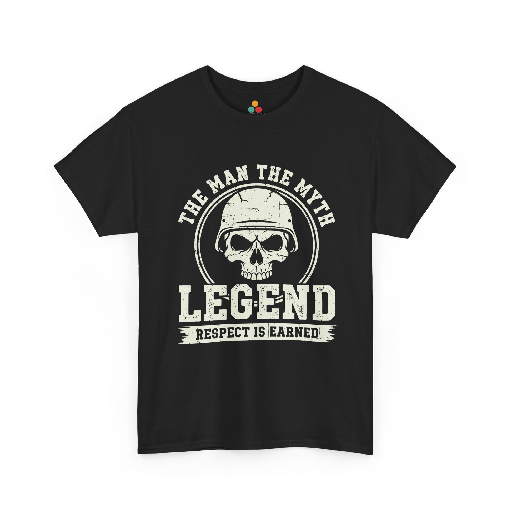 The Man The Myth Legend Black T-Shirt – Respect Is Earned Biker Gift | TEEZOCA 