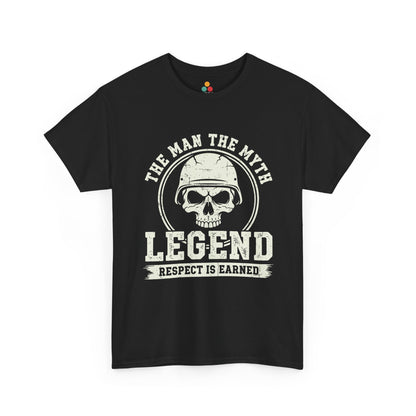 The Man The Myth Legend Black T-Shirt – Respect Is Earned Biker Gift | TEEZOCA 