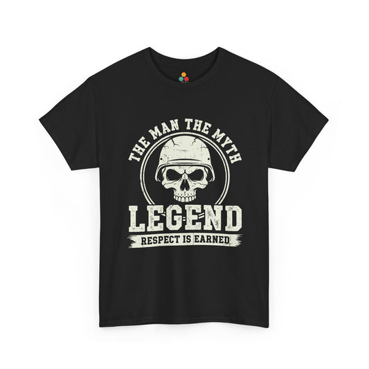 The Man The Myth Legend Black T-Shirt – Respect Is Earned Biker Gift | TEEZOCA 