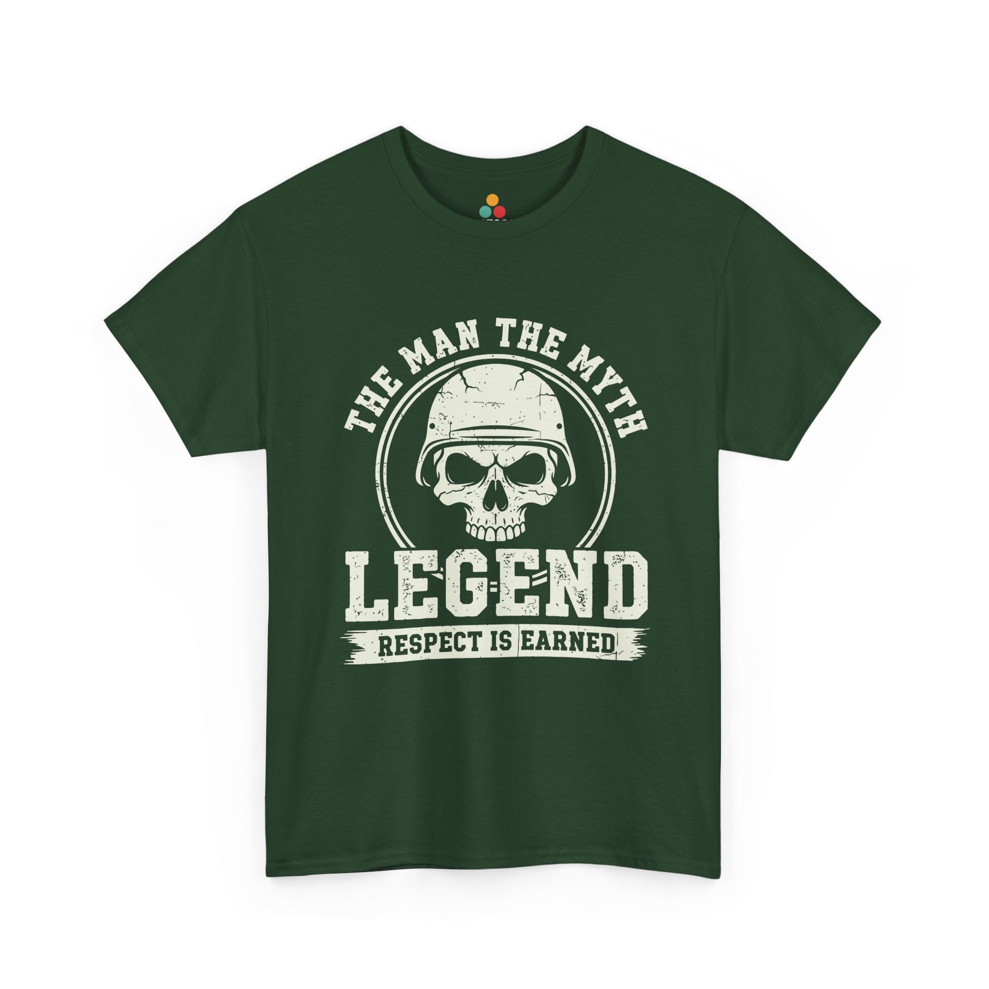 The Man The Myth Legend Forest Green T-Shirt – Respect Is Earned Biker Gift | TEEZOCA 