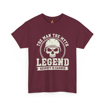 The Man The Myth Legend Maroon T-Shirt – Respect Is Earned Biker Gift | TEEZOCA 