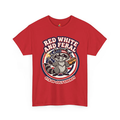 Trash Panda Shirt — Cute Red White and Feral T-shirt for The 4th of July | TEEZOCA 