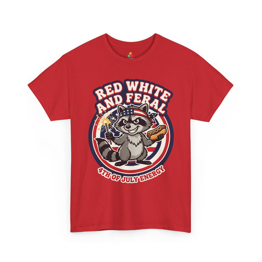Trash Panda Shirt — Cute Red White and Feral T-shirt for The 4th of July | TEEZOCA 