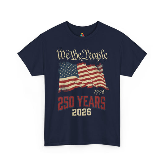 USA 250th Anniversary T-shirt — Vintage We The People 1776 2026 | TEEZOCA 