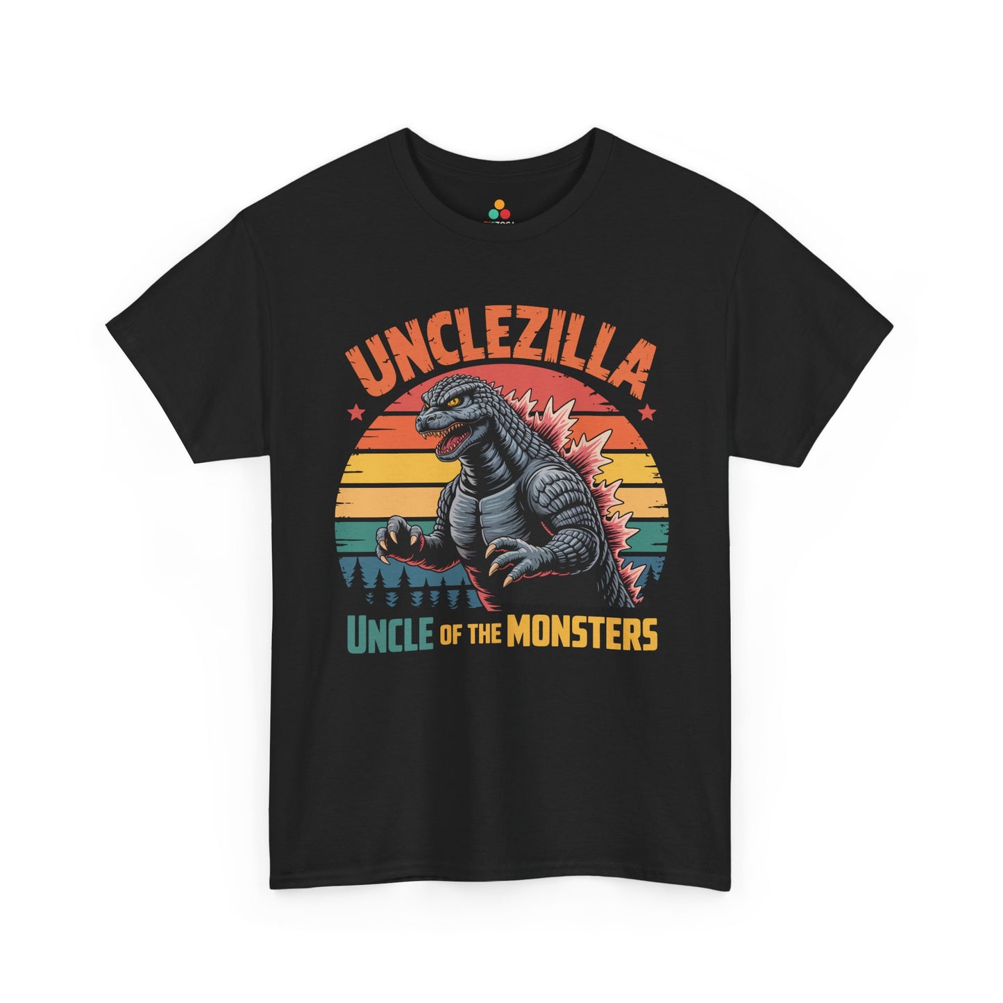 Unclezilla Uncle of the Monsters Vintage Godzilla Graphic T-Shirt | TEEZOCA 
