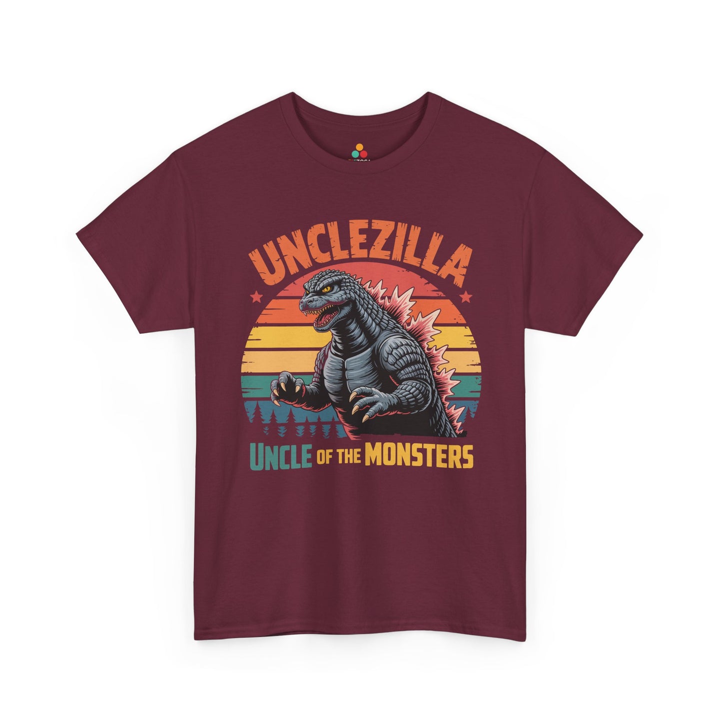 Unclezilla Uncle of the Monsters Vintage Godzilla Graphic T-Shirt | TEEZOCA 