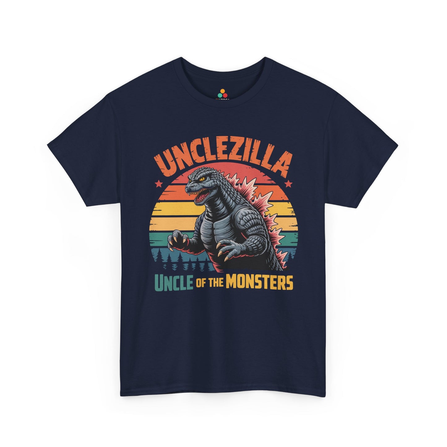 Unclezilla Uncle of the Monsters Vintage Godzilla Graphic T-Shirt | TEEZOCA 