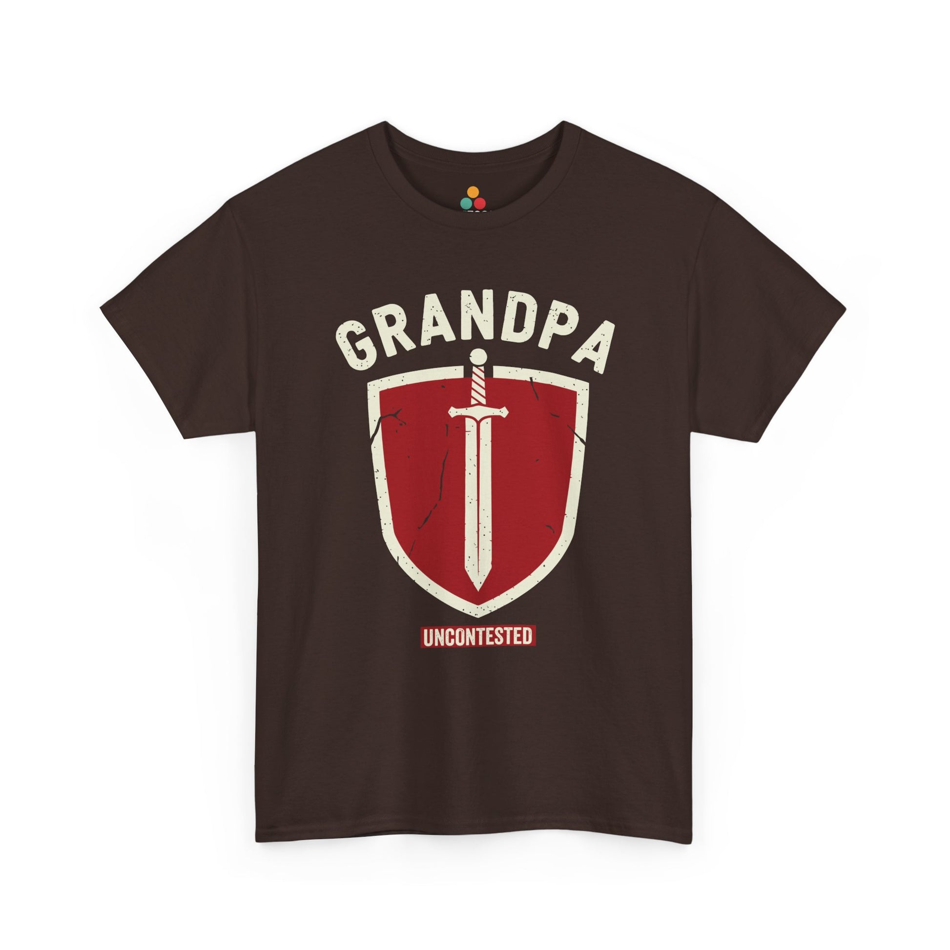 Uncontested Grandpa Brown T-Shirt – Heroic Shield Graphic | TEEZOCA 
