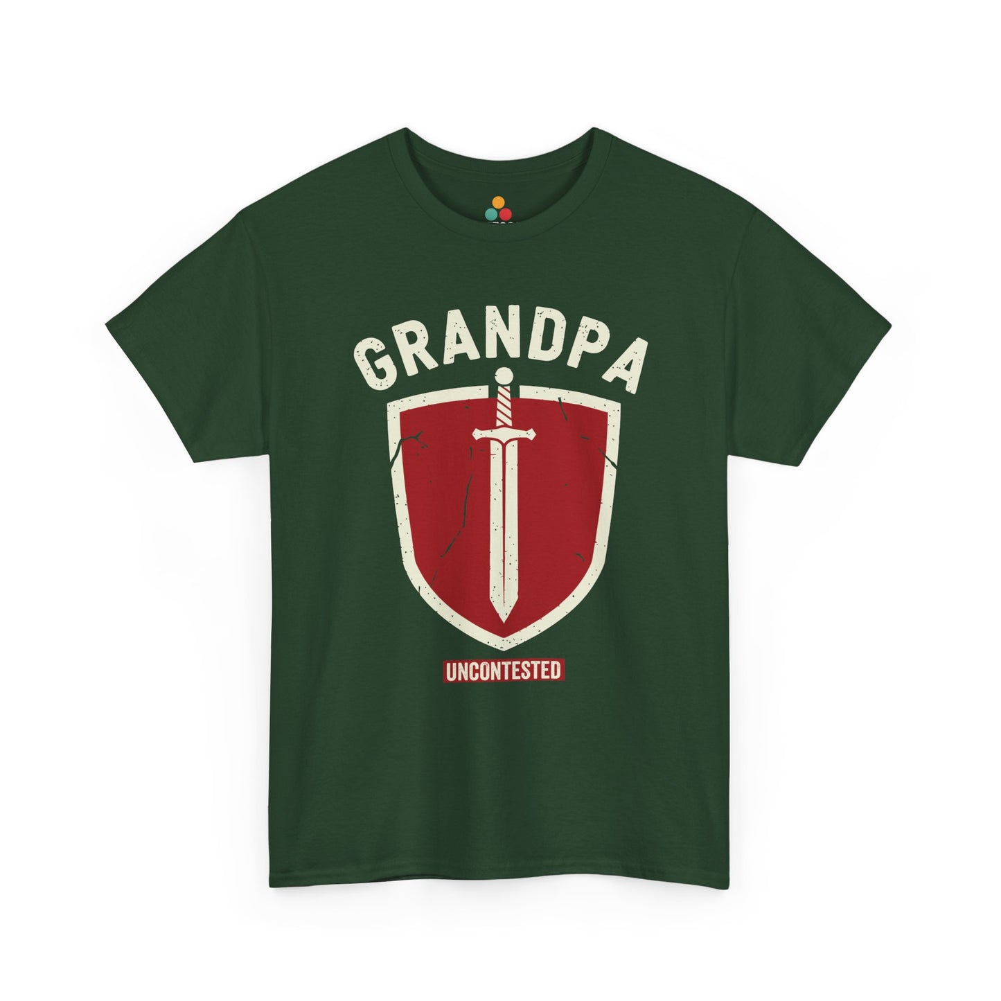 Uncontested Grandpa Forest Green T-Shirt – Heroic Shield Graphic | TEEZOCA 
