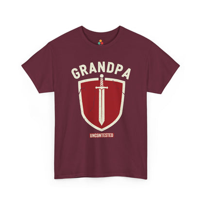 Uncontested Grandpa Maroon T-Shirt – Heroic Shield Graphic | TEEZOCA 