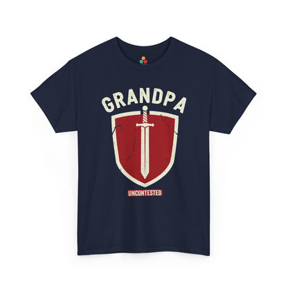 Uncontested Grandpa Navy Blue T-Shirt – Heroic Shield Graphic | TEEZOCA 