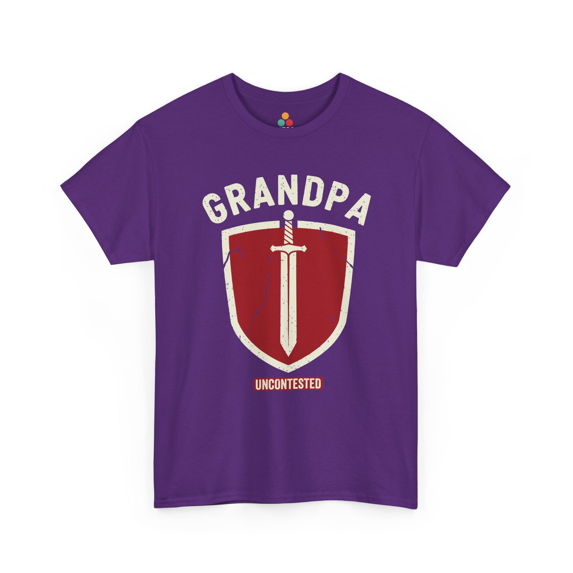 Uncontested Grandpa Purple T-Shirt – Heroic Shield Graphic | TEEZOCA 