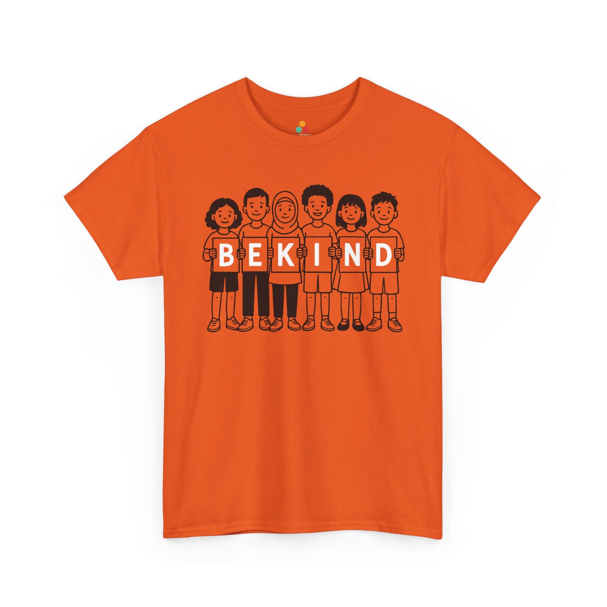 Unity Day Be Kind Anti-Bullying Orange Unisex T-shirt | TEEZOCA Unity Day Unisex T-shirt featuring diverse students for anti-bullying awareness