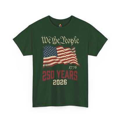 Vintage 4th of July shirt by TEEZOCA showing We The People, 1776, and a patriotic American flag design.
