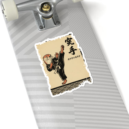 Vintage Japanese ukiyo-e style otter karate master vinyl 