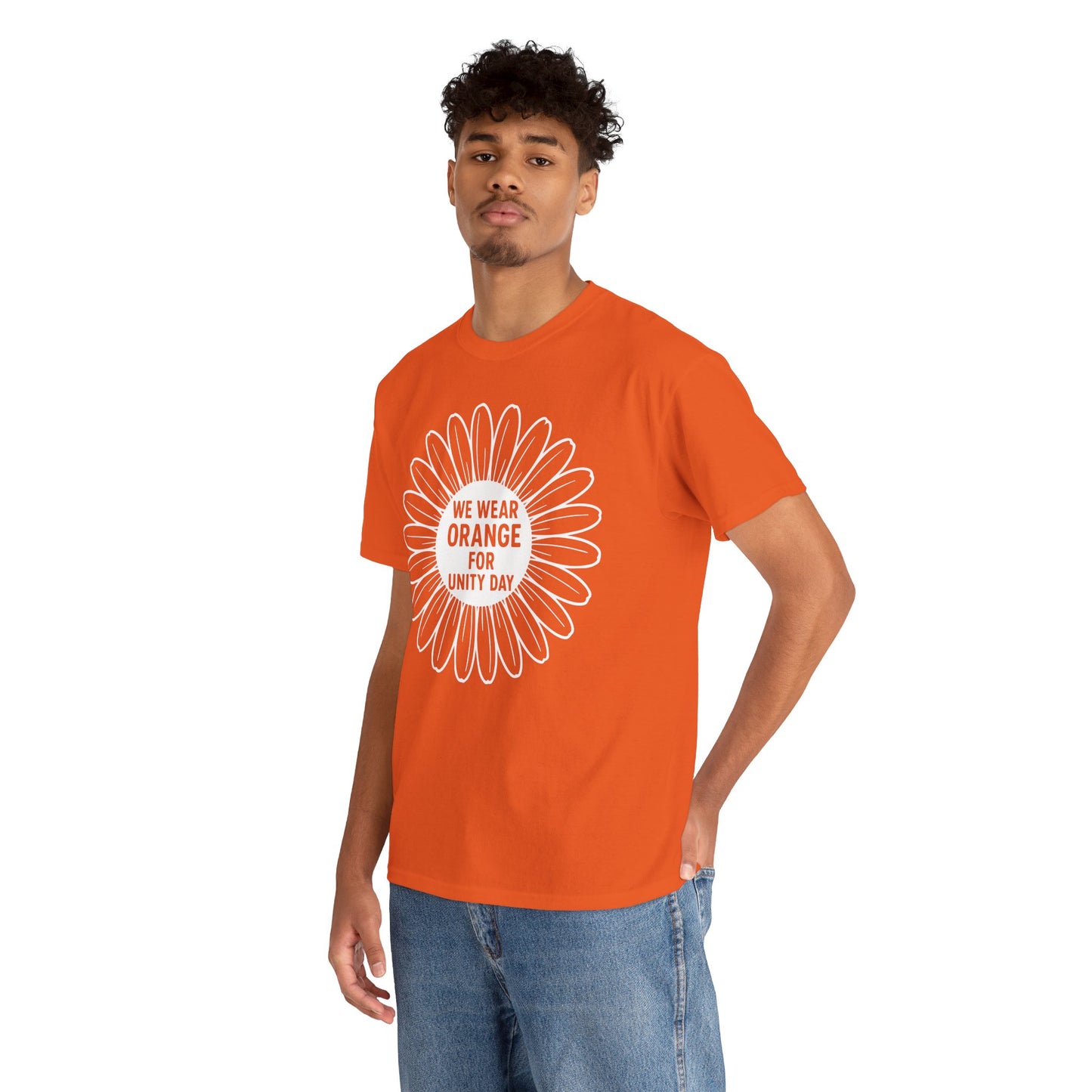 We Wear Orange for Unity Day Unisex T-shirt Anti-Bullying Awareness | TEEZOCA anti-bullying unity day Unisex T-shirt wear orange design