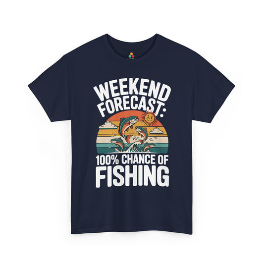 Weekend Forecast 100% Chance of Fishing Unisex T-shirt | TEEZOCA 