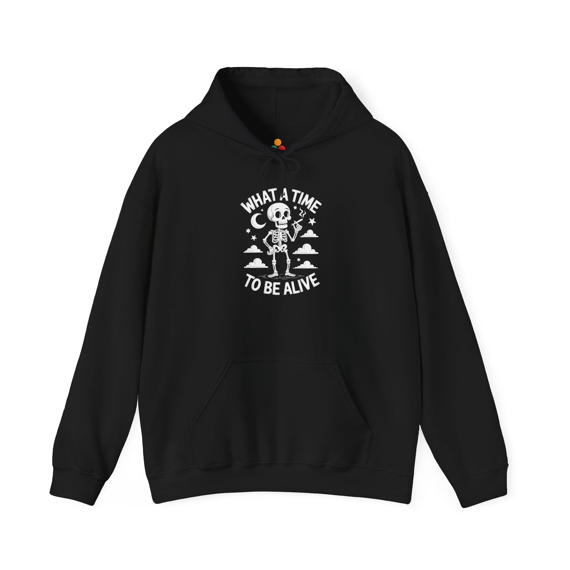 What A Time To Be Alive Skeleton Unisex Heavy Blend Hoodie | TEEZOCA 