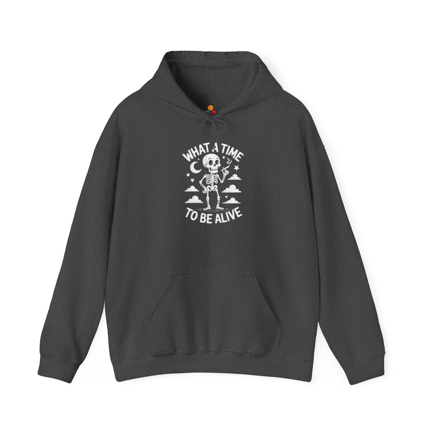 What A Time To Be Alive Skeleton Unisex Heavy Blend Hoodie | TEEZOCA 