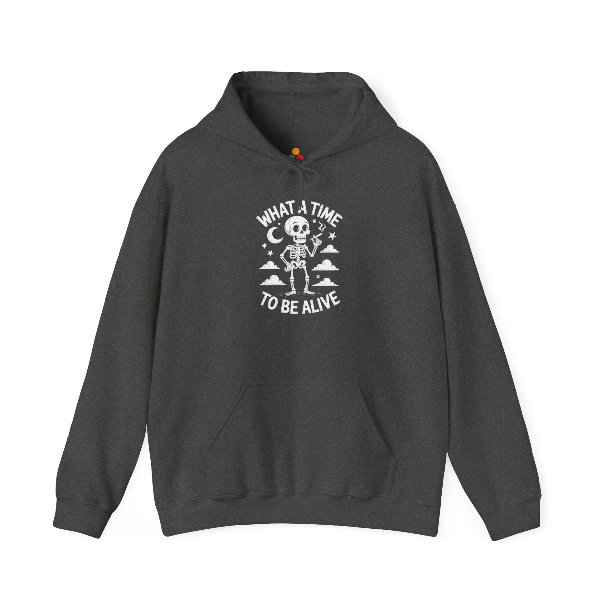 What A Time To Be Alive Skeleton Unisex Heavy Blend Hoodie | TEEZOCA 