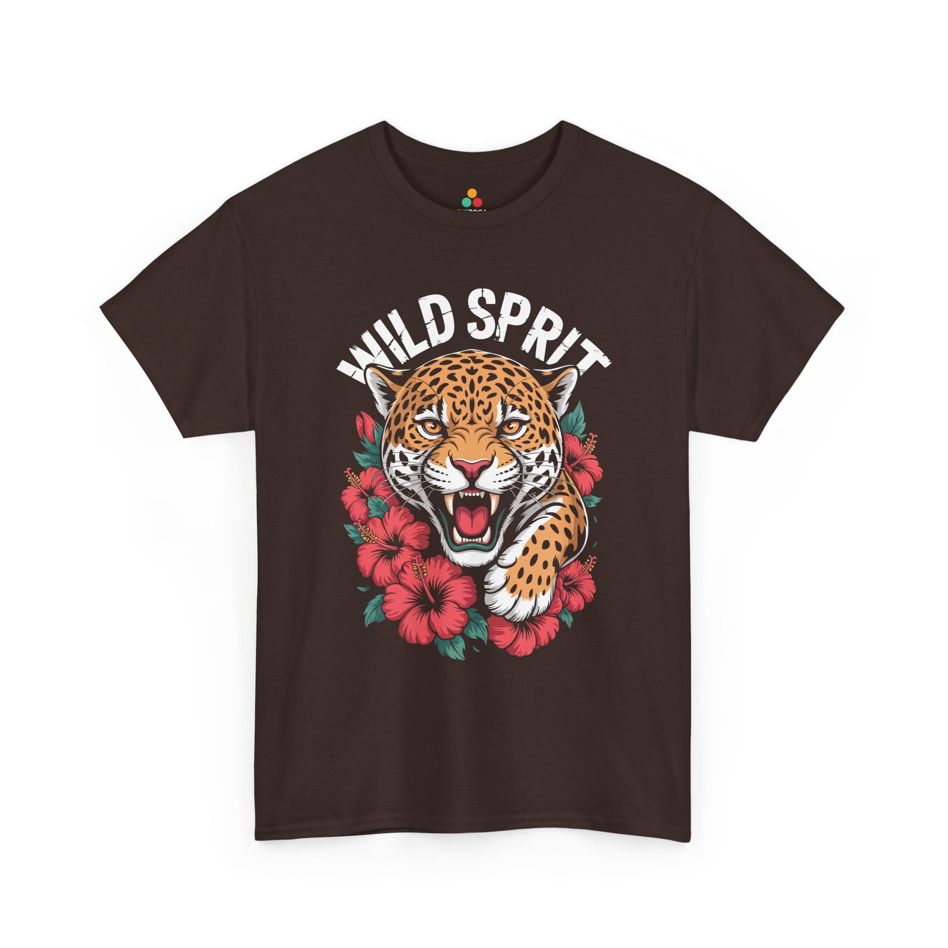 Wild Spirit Leopard Floral Graphic Unisex T-shirt | TEEZOCA 