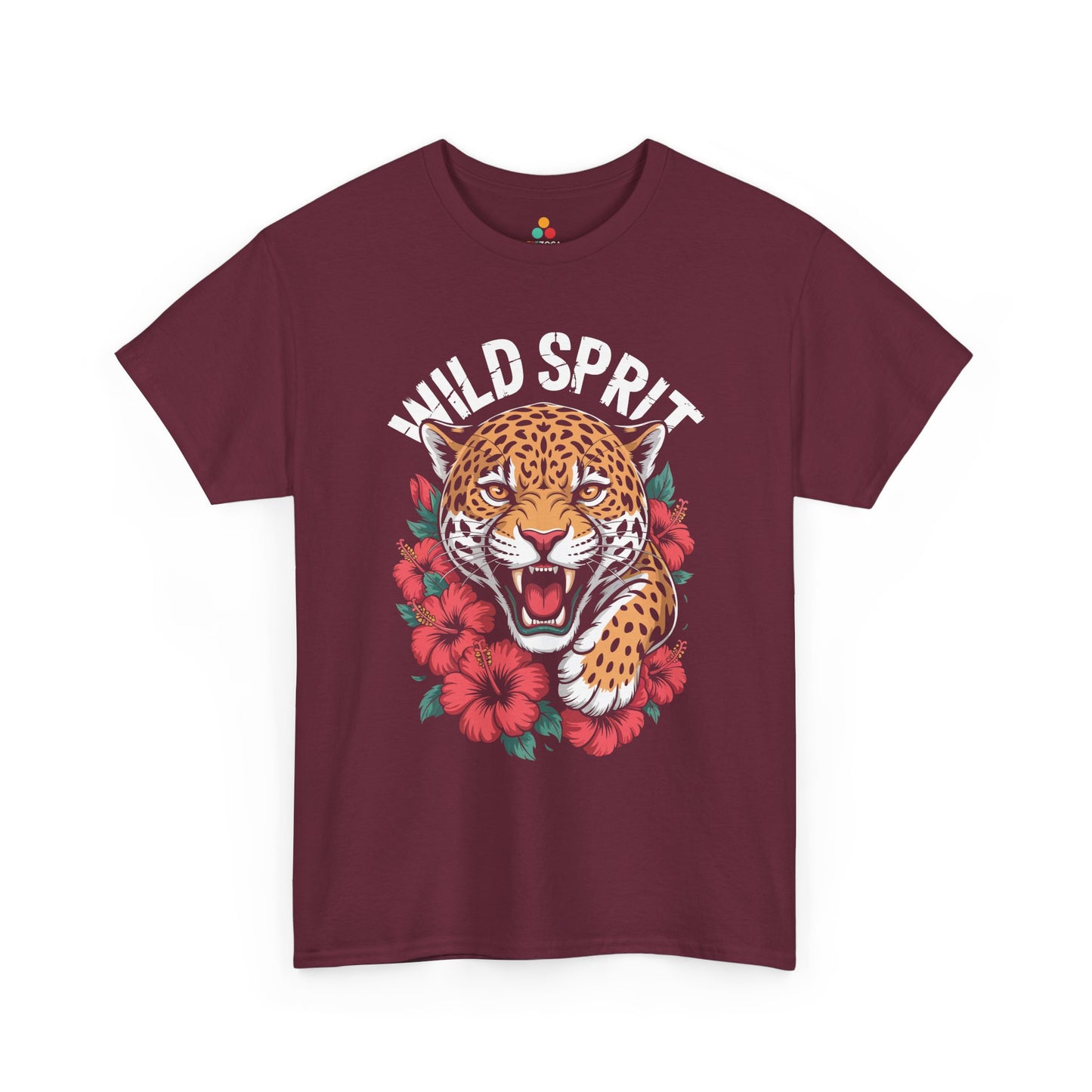 Wild Spirit Leopard Floral Graphic Unisex T-shirt | TEEZOCA 