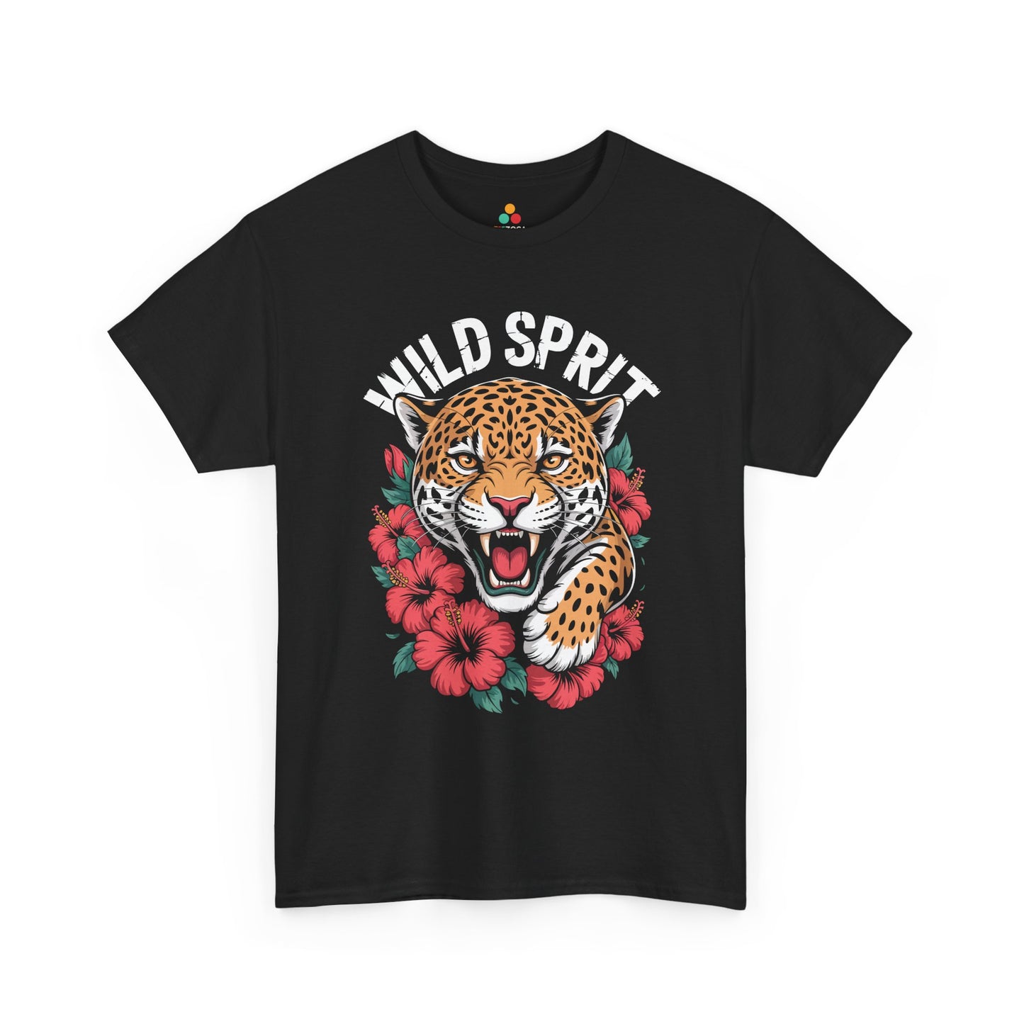 Wild Spirit Leopard Floral Graphic Unisex T-shirt | TEEZOCA 