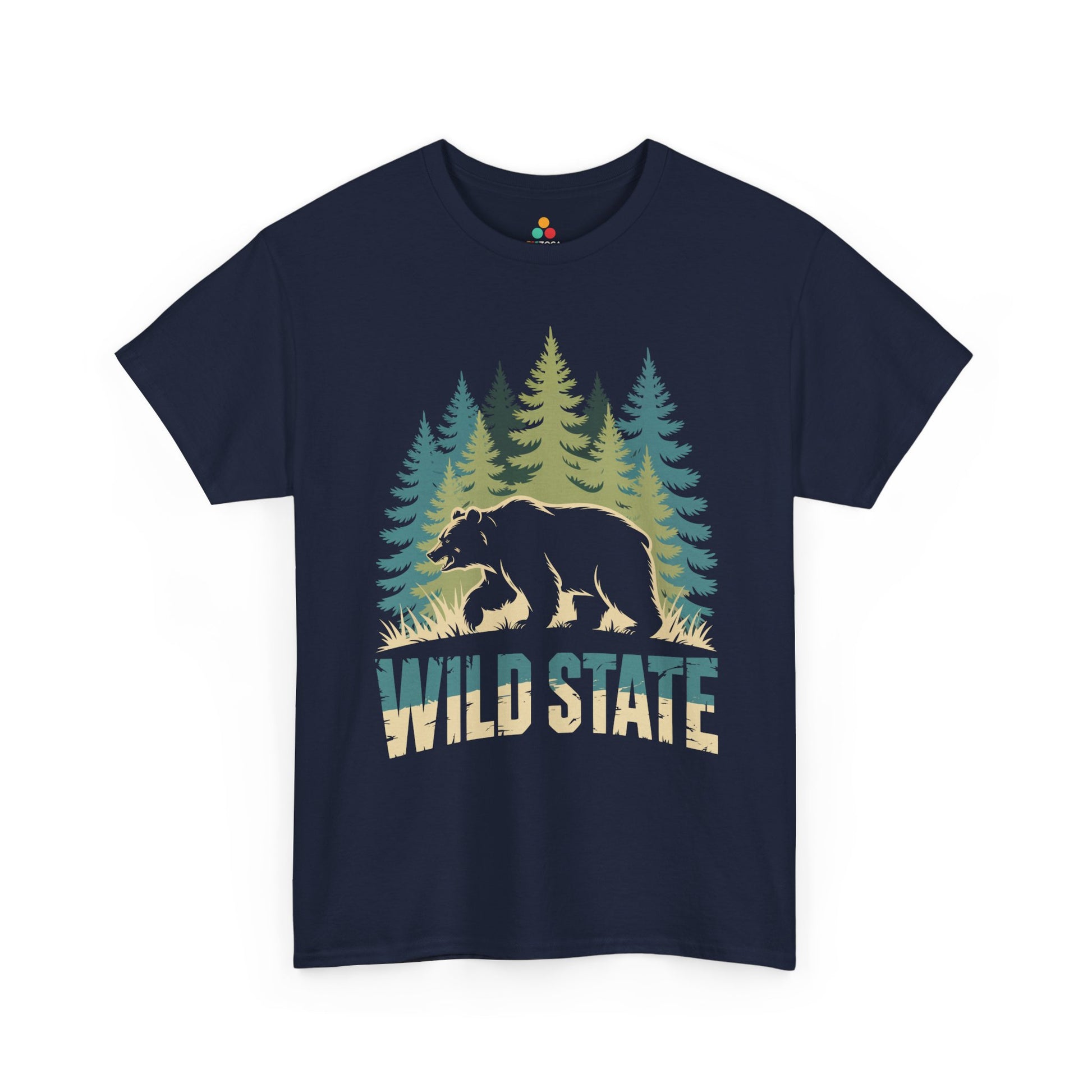 Wild State Bear Graphic Nature Unisex T-shirt | TEEZOCA 