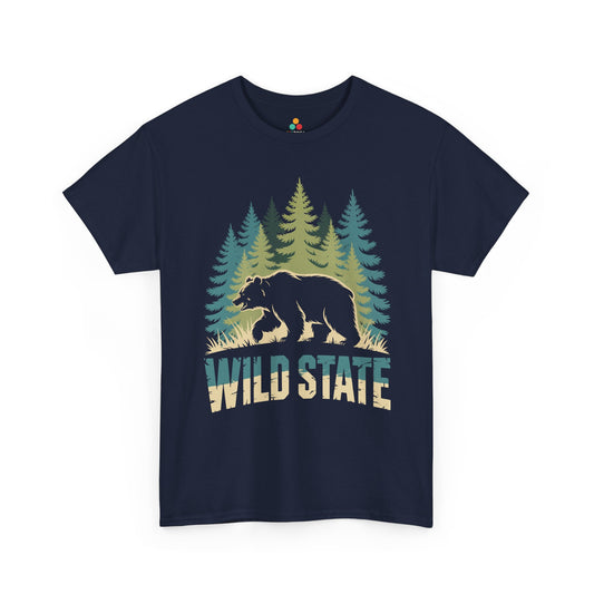 Wild State Bear Graphic Nature Unisex T-shirt | TEEZOCA 
