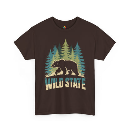 Wild State Bear Graphic Nature Unisex T-shirt | TEEZOCA 
