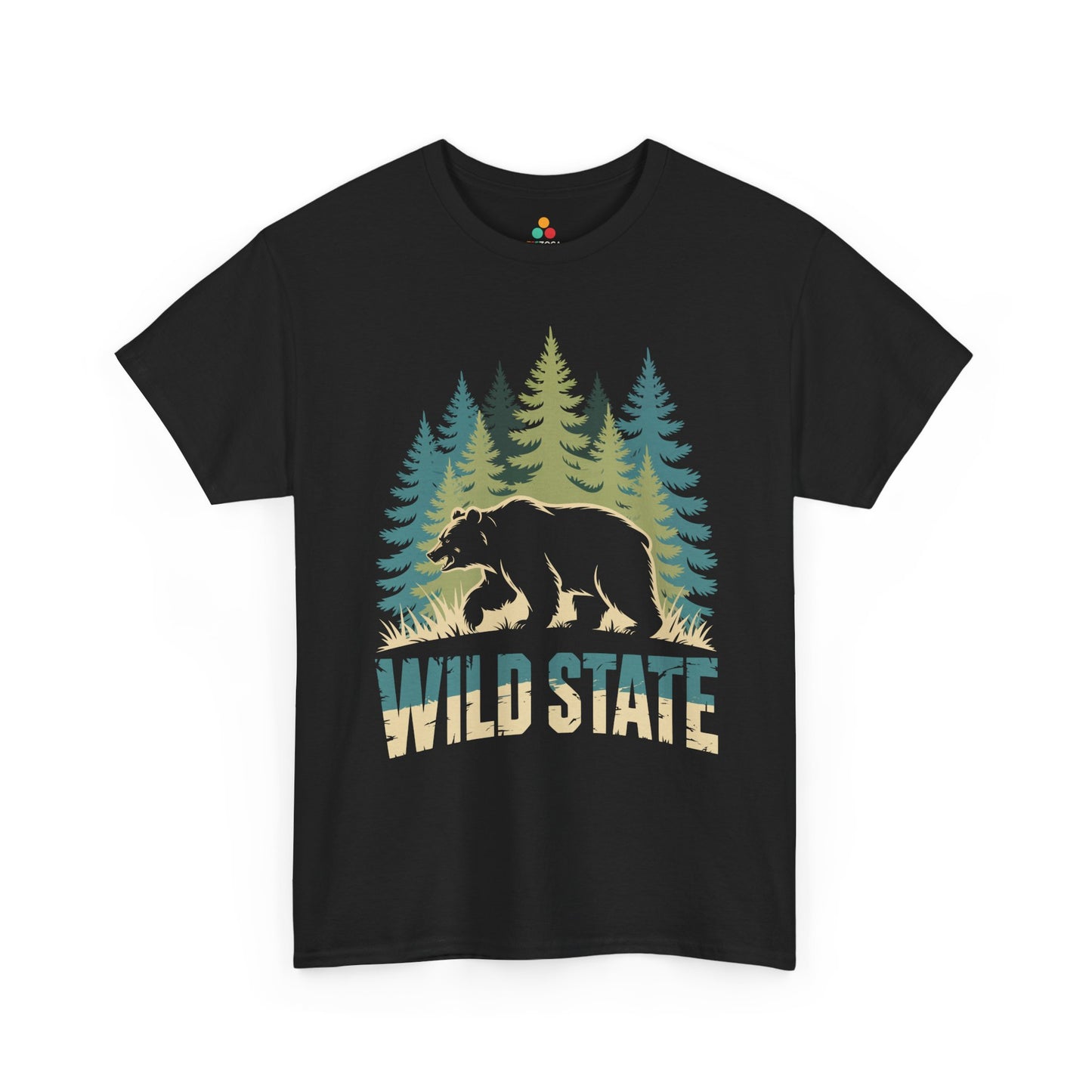 Wild State Bear Graphic Nature Unisex T-shirt | TEEZOCA 
