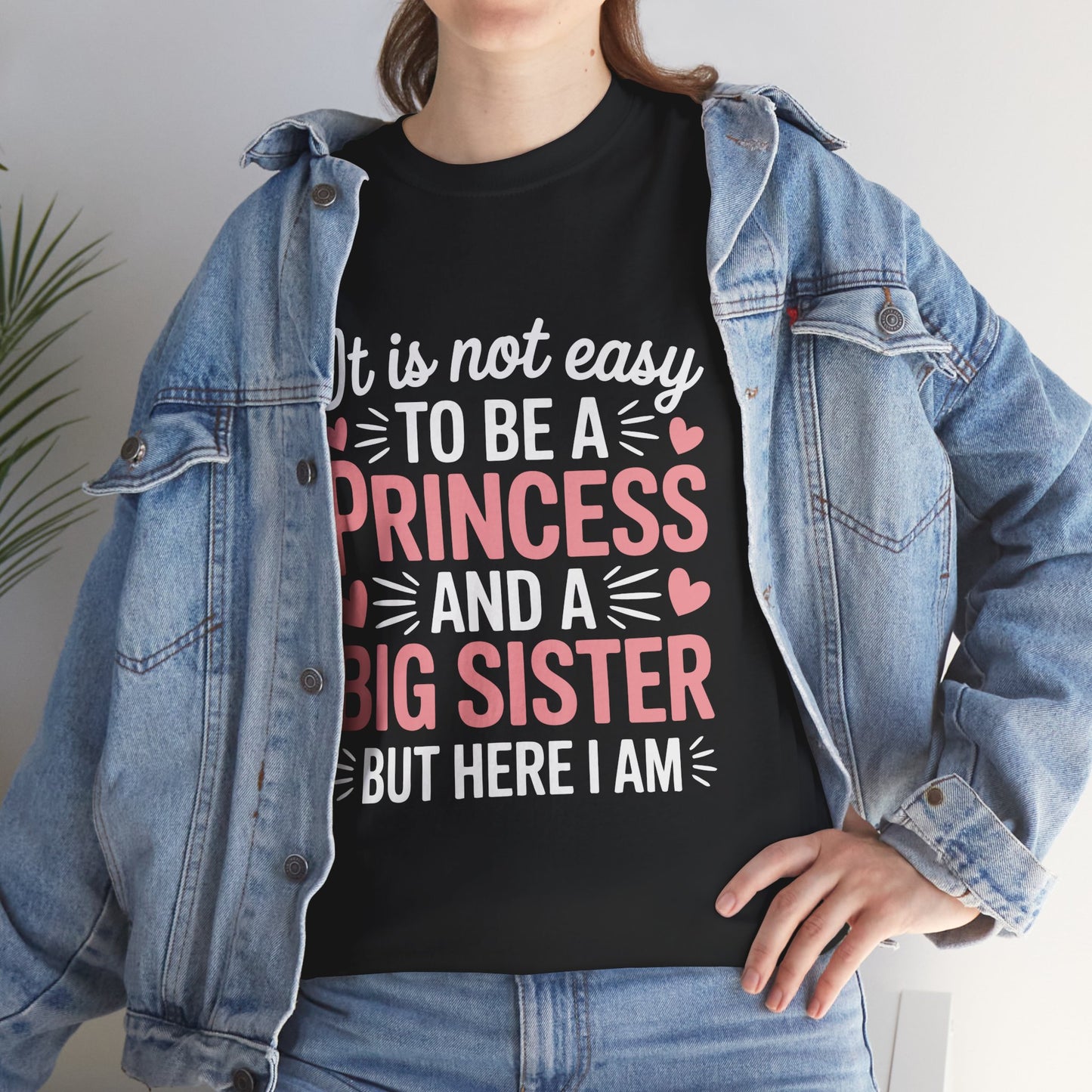 Princess Big Sister Funny T-Shirt – Cute Sibling Graphic Tee | TEEZOCA 