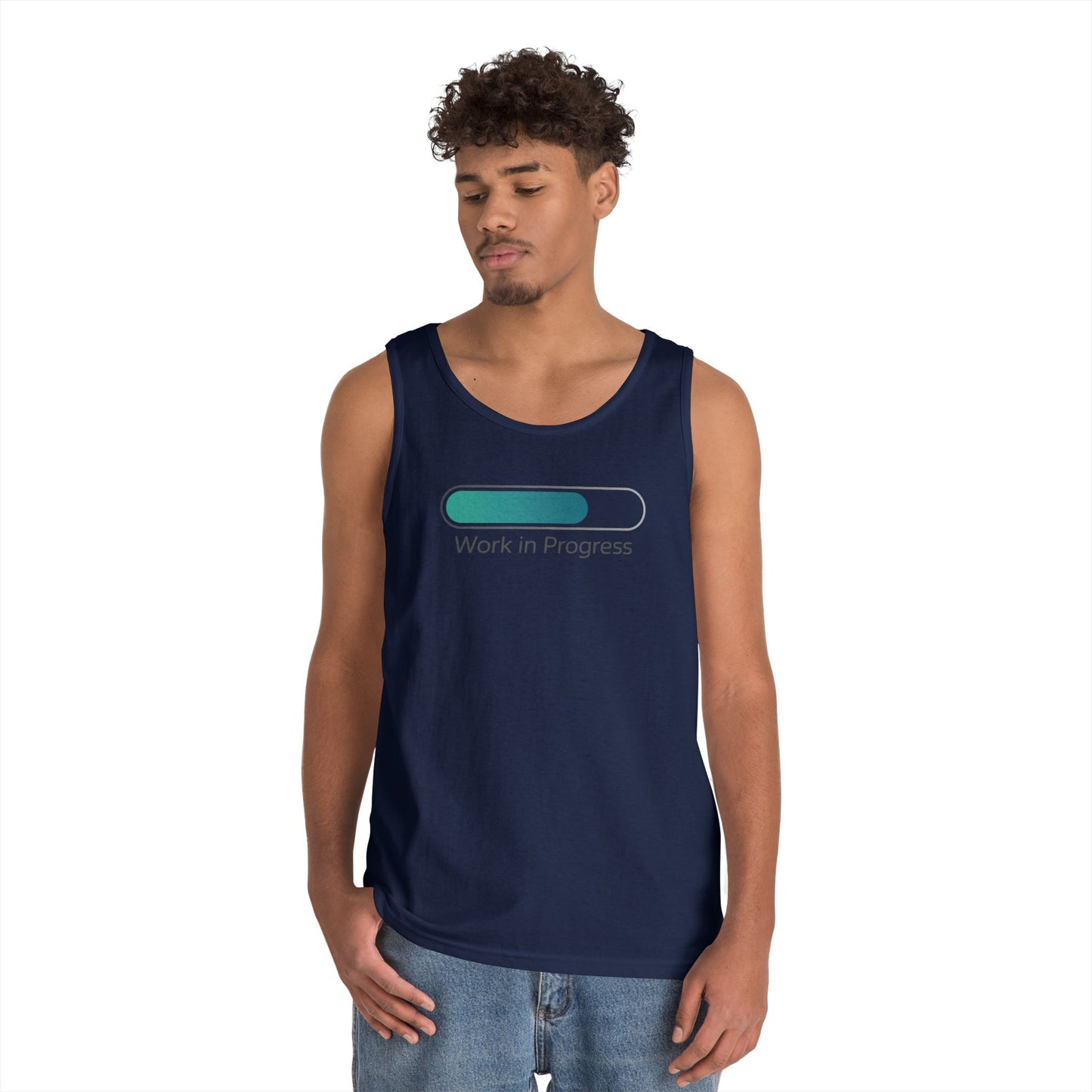 Work in Progress Unisex Tank Top for Growth Mindset and Everyday Streetwear | TEEZOCA 