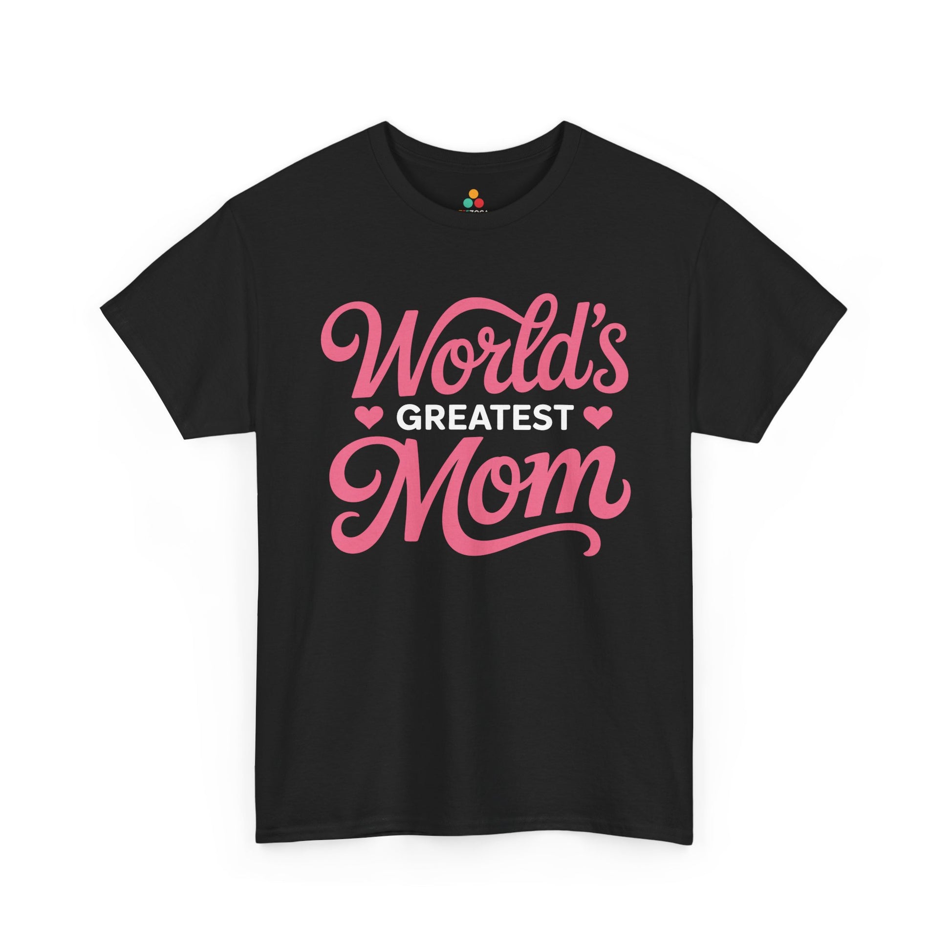 World’s Greatest Mom Women's T-shirt Mother's Day Gift Pink Script | TEEZOCA 