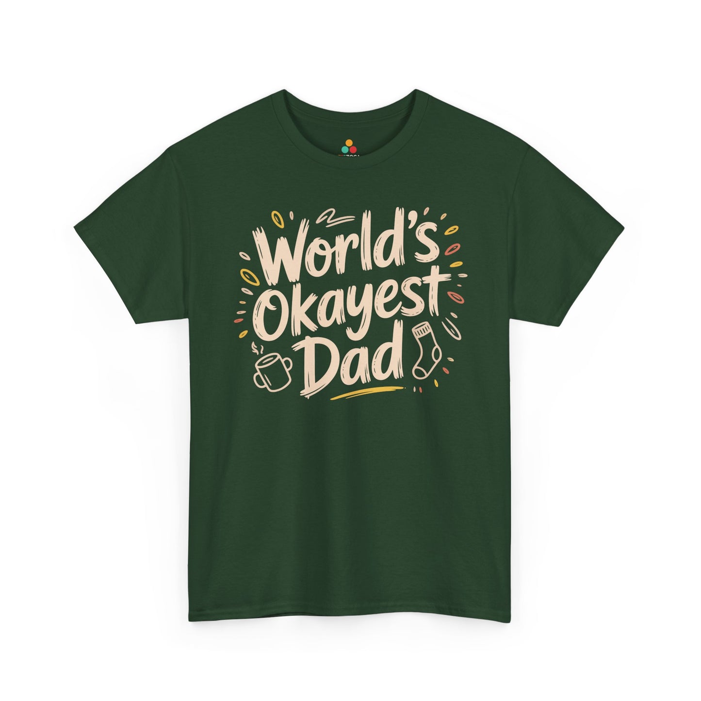 World’s Okayest Dad Funny Graphic Unisex T-shirt | TEEZOCA funny family gift dad Unisex T-shirt