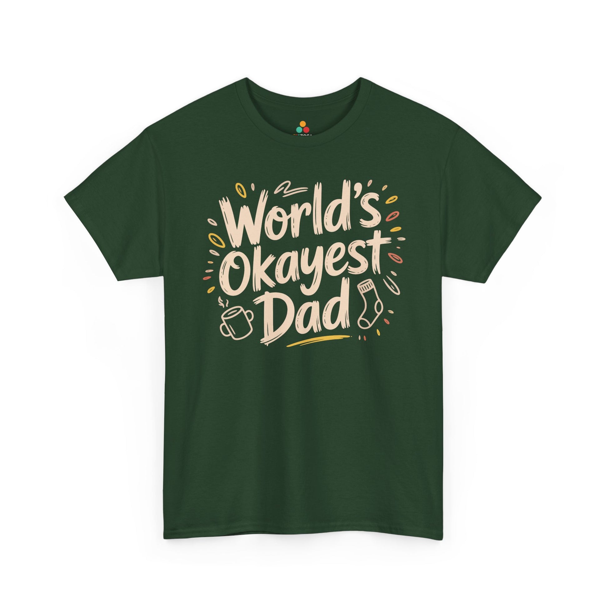 World’s Okayest Dad Funny Graphic Unisex T-shirt | TEEZOCA funny family gift dad Unisex T-shirt