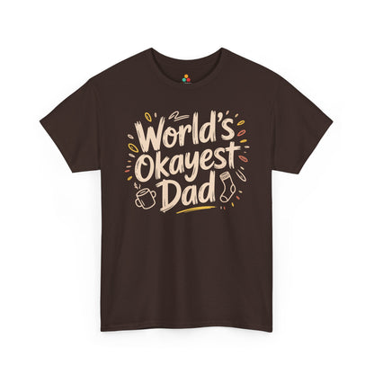 World’s Okayest Dad Funny Graphic Unisex T-shirt | TEEZOCA relatable father joke Unisex T-shirt