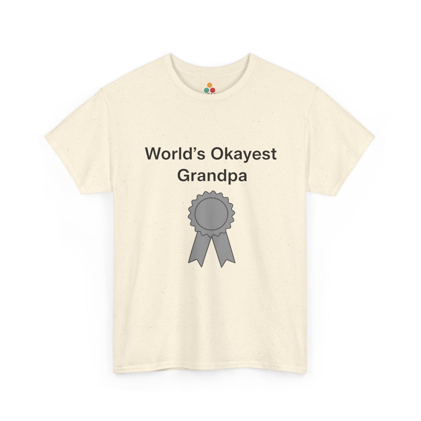 World’s Okayest Grandpa creme T-Shirt – Funny Grandpa Award Gift | TEEZOCA 