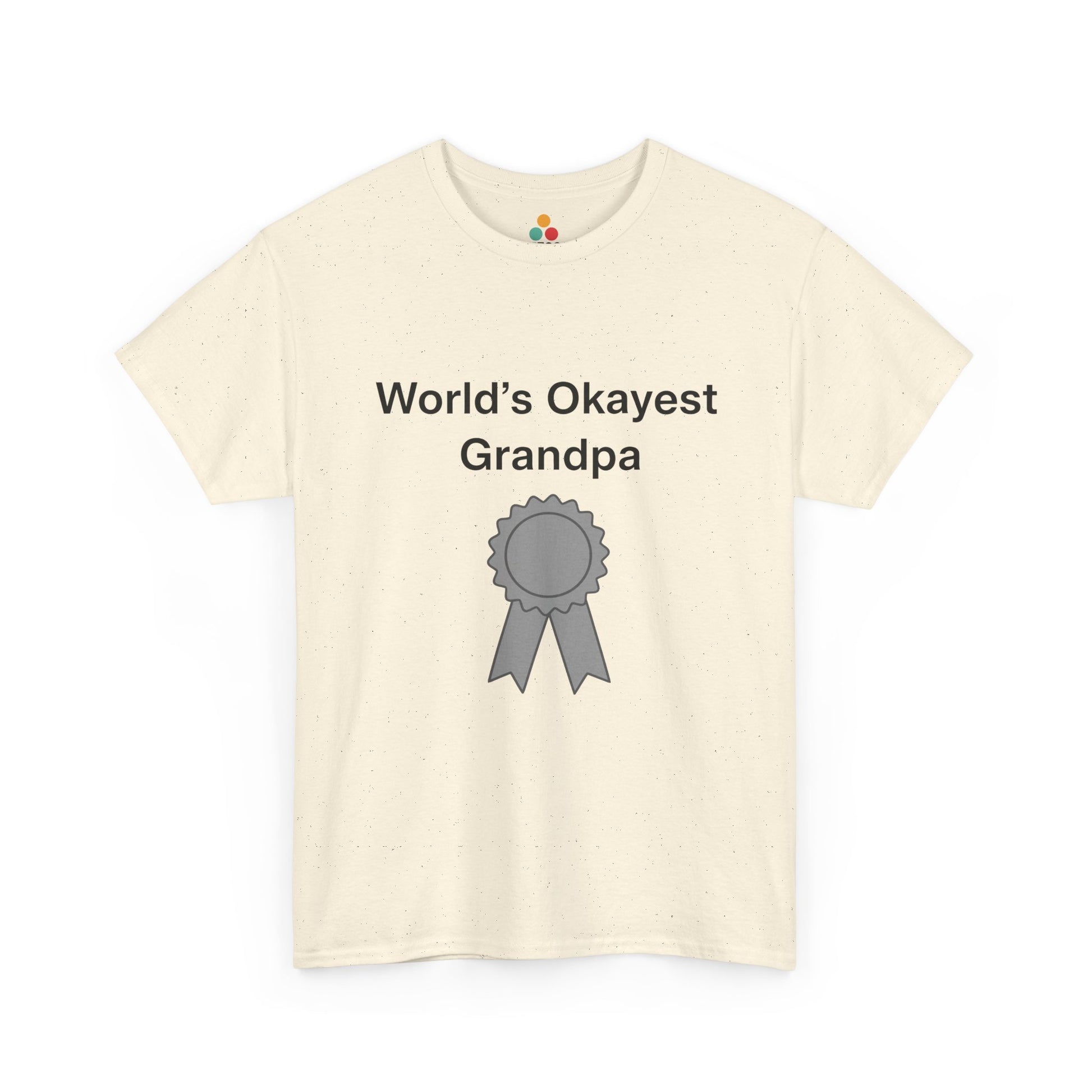 World’s Okayest Grandpa creme T-Shirt – Funny Grandpa Award Gift | TEEZOCA 